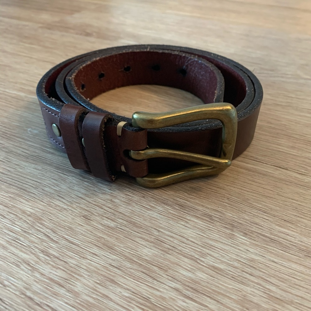Vintage Ralph Lauren Rugby Brown Leather Belt